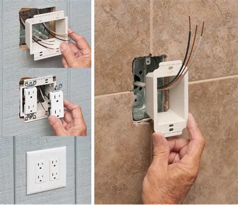 1/4 electrical box extender|outlet extender for tile.